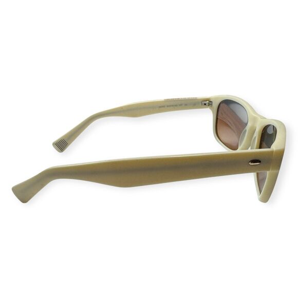 7 FOR ALL MANKIND Echo Sunglasses Square White/Ivory Frame Brown Lenses 143mm - Picture 6 of 10